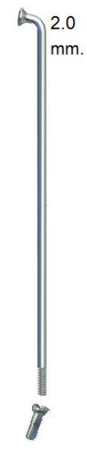 Sapim spaken 14-258 rvs met nippel