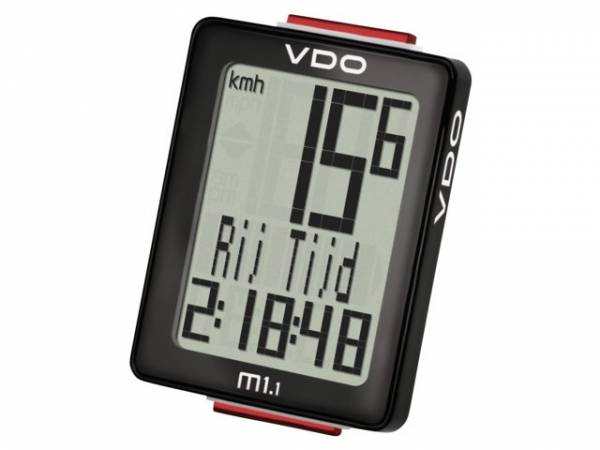 Vdo Fietscomputer M1.1 WR zwart