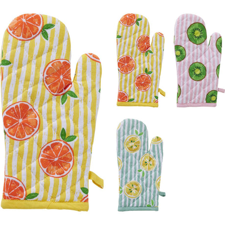 Home styling ovenhandschoen 32x16cm 3 assorti