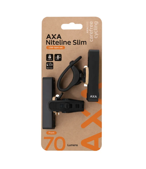 Axa verlichtingsset niteline slim usb