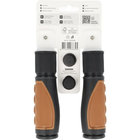 Simson handvatset lifestyle middenbruin zwart