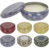 Home styling geurkaars in blik 13,5x10,9cm