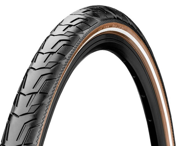 Continental buitenband ride city 42-622 (28x1.60) zwart-bruin reflex label