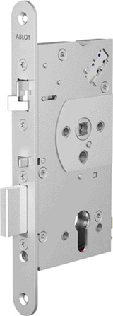 Abloy el560 veiligheidspaniekdeurslot | enkelzijdig krukgestuurd | zelfvergrendelend | skg** | dm80mm | pc72mm | voorplaat rvs 24x235mm afgerond | 12 24v dc | dr 1+2+3+4 - 10013887