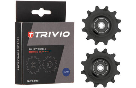 Trivio - derailleurwieltjes 12 12t chromo lagers