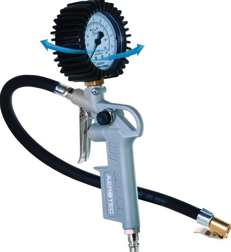 Aerotec bandenpomppistool m. manometer | geijkt, met momentstekker | 1 stuk - 200548 - 200548