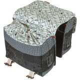 Basil Bohème Dubbele Fietstas - Zwart - 35L - Waterafstotend - Kunstleren Details