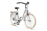 Altec sweet moederfiets 28 inch 56 cm dames 3v rollerbrake zilver