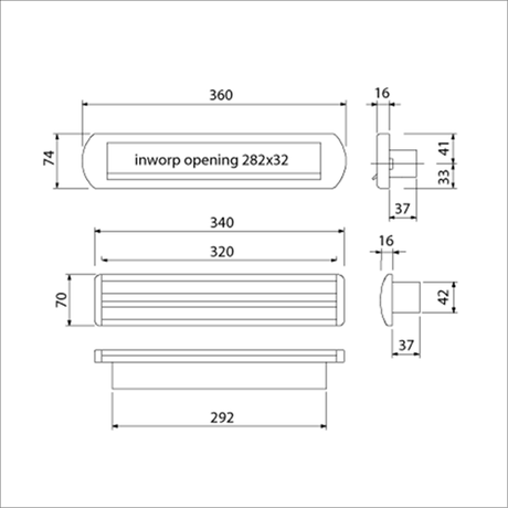 Ami briefplaat tochtklep ep 975 f1 schachtdelen deurdikte 24 climate comfort - 400573