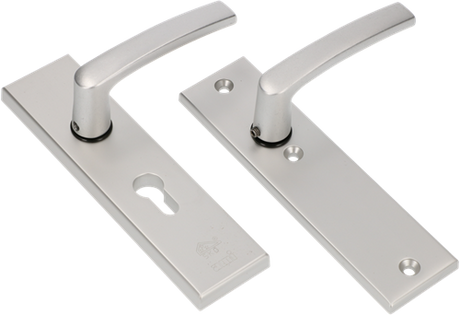 Ami veiligheidsbeslag 193*50 buiten profielcilinder 55 binnen blind + deurkruk 332 f1 deurdikte 38 42 mm - 821236