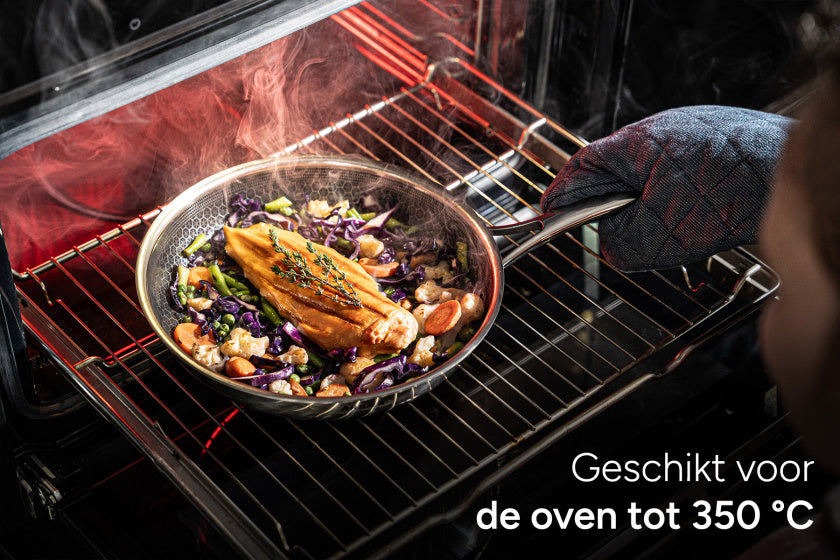 Arbaer 12-delige pannenset inductie met honingraat anti-aanbaklaag