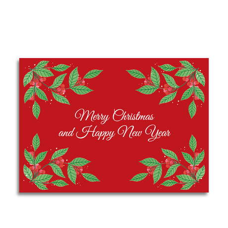 Art by andu wenskaart christmas red