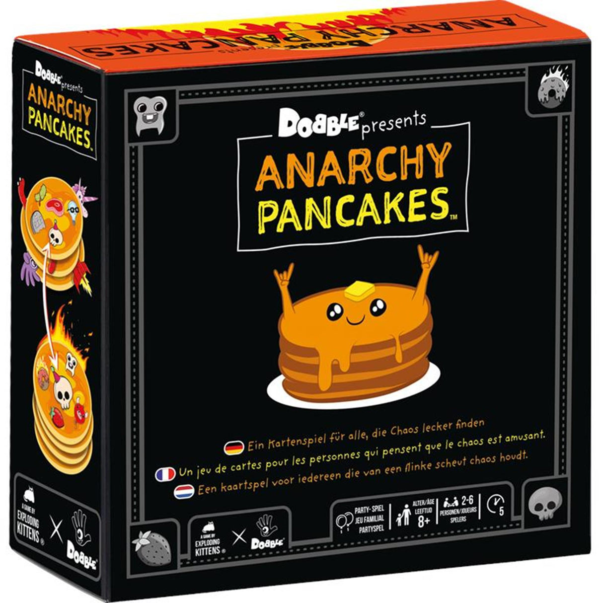 Asmodee zygomatic dobble anarchy pancakes - kaartspel met pannenkoeken