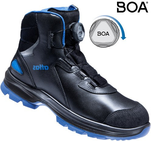 Atlas werkschoen sl 9845 xp 2.0 boa hoog s3 | zwart blauw | maat 47 - 00.012.105.47