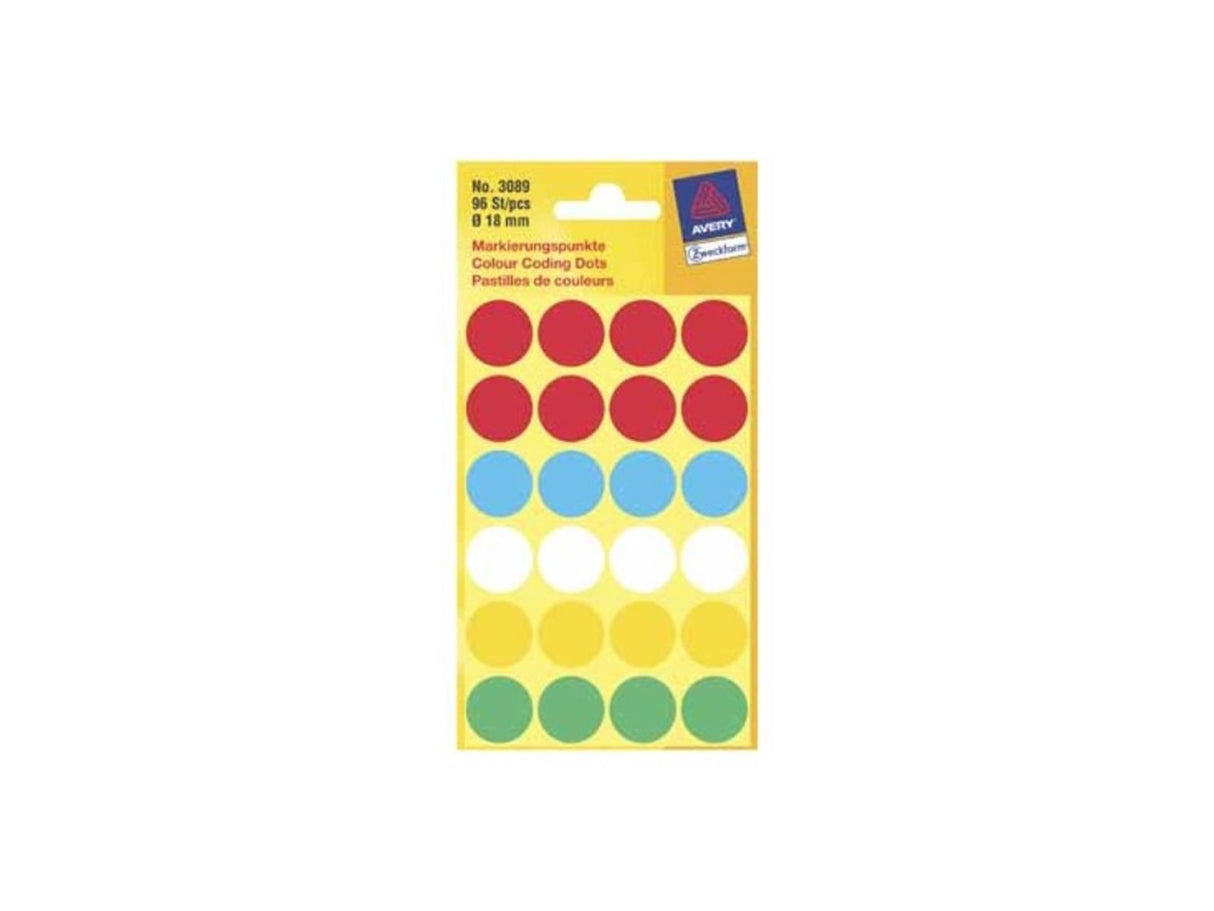 Kangaro etiket zweckform 18mm rond pak a 10 st.