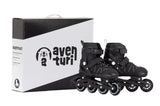 Aventuri verstelbare inline skates semi-softboot zwart maat 34-37 (m)