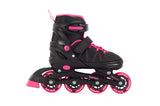 Aventuri verstelbare inline skates semi-softboot zwart roze maat 34-37 (m)