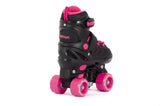 Aventuri verstelbare rolschaatsen semi-softboot zwart roze maat 31-34 (s)