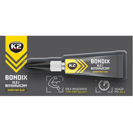 K2 lijm 15 tweede voor kunststof houten rubber bindingix 3g