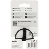 Simson bel micro 23mm elastiek bevestiging zwart
