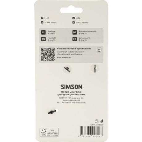 Simson koplamp aurora b-line 5s