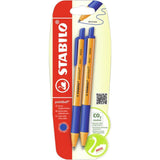 Stabilo pointball balpennen blauw - 2dlg.
