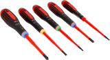 Bahco schroevendraaierset ergo™ | geïsoleerd | vde | driecomponentengreep | smal blad | gleuf- | pozidriv- en torx® - 5-delig - be-9872sl