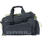 Basil Miles XL Pro bagagedragertas - waterdicht - sportief - zwart lime - 9-36L - MIK RT adapterplaten