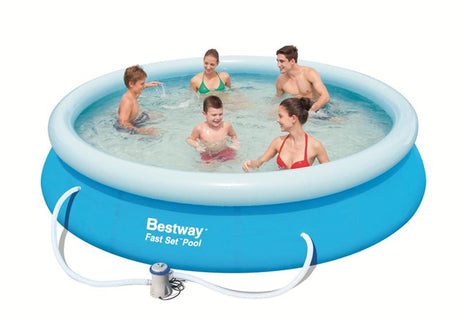 Bestway fastset zwembad 366x76cm + pomp 12volt