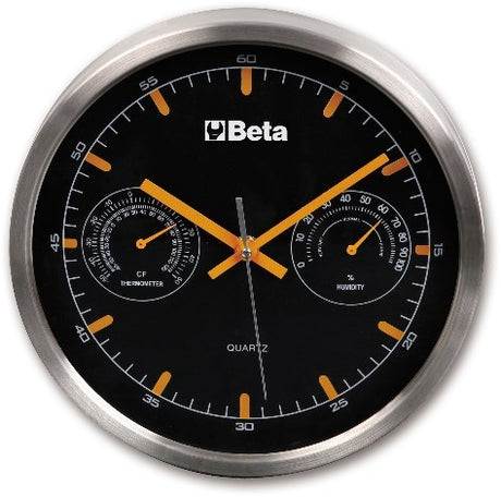 Beta collection klok met thermometer en hygrometer, 26 cm in diameter 9594 - 095940051