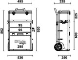 Beta c41h trolley, twee-delig grijs - 041000010