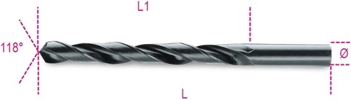 Beta metaal spiraalboor hss 5 mm