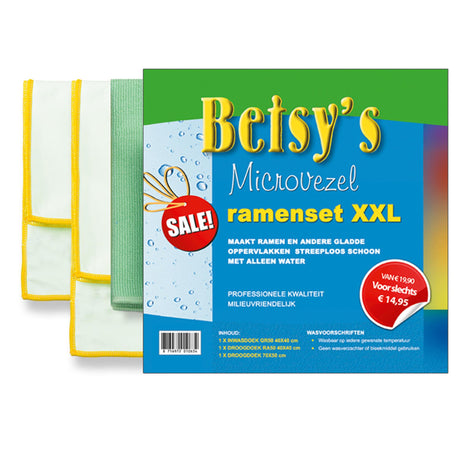 Betsy's microvezel 3-delige ramenset xxl groen