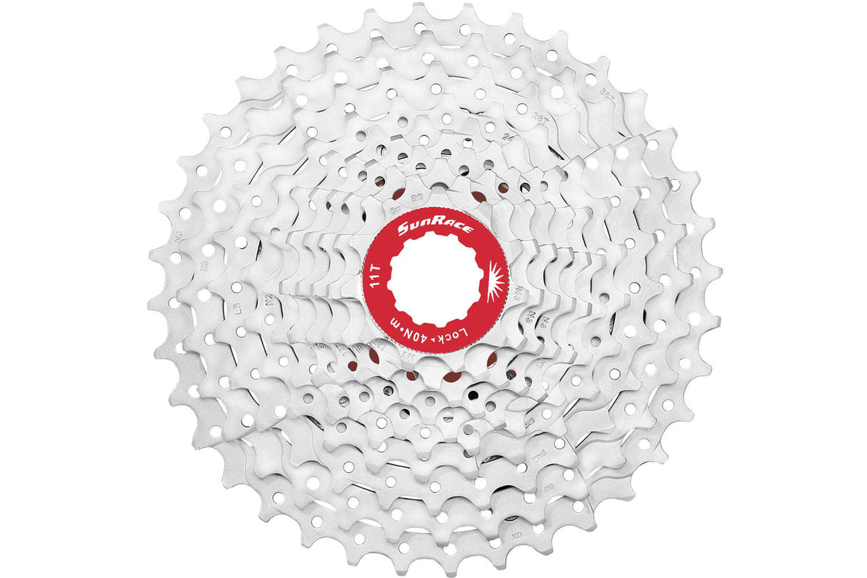 Sunrace 10 speed cassette 11-36t. zilver csmx0