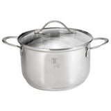 Berlingerhaus rvs pan 18x11 glas deksel