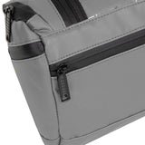 Bike carbon waterafstotende stuurtas met schouderhengsel 5l grijs