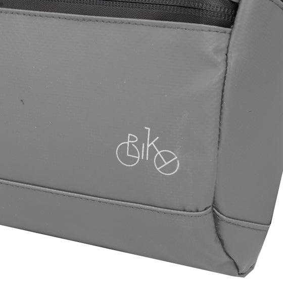 Bike carbon waterafstotende stuurtas met schouderhengsel 5l grijs