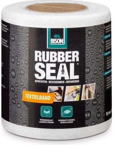 Bison rubber seal textielband 10cmx10m*6 nlfr - 6310132