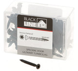 Blackline spaanplaatschroef hcp zwart pk torx tx20 +snijpunt 4.0x35 | 100 stuks - 6904.20.14035