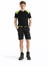Blåkläder industrie short met stretch 14461832 | zwart high vis geel | maat 54 - 7330509758465