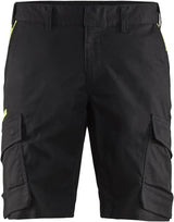 Blåkläder industrie short met stretch 14461832 | zwart high vis geel | maat 56 - 7330509758472