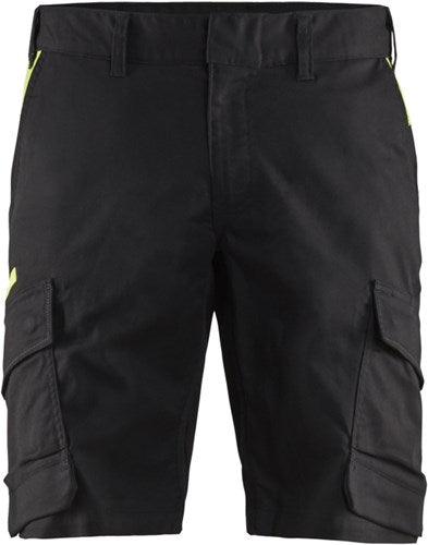 Blåkläder industrie short met stretch 14461832 | zwart high vis geel | maat 58 - 7330509758489