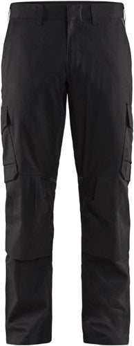 Blåkläder industrie werkbroek stretch met kniezakken 14481832 | zwart donkergrijs | maat 68 - 7330509764152