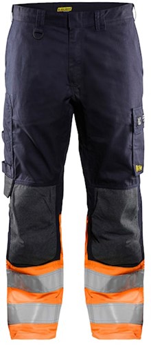Blåkläder multinorm inherent werkbroek 14881513 | marineblauw oranje | maat 48 - 7330509720394
