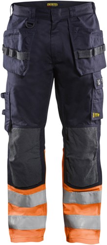 Blåkläder multinorm inherent werkbroek 14891513 | marineblauw oranje | maat 60 - 7330509720646