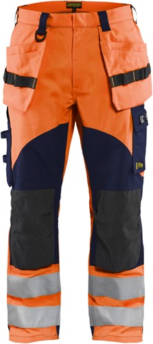Blåkläder multinorm inherent werkbroek 15891513 | high vis oranje marineblauw | maat 44 - 7330509720967