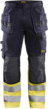 Blåkläder multinorm werkbroek inherent 14891512 | marine high vis geel | maat 56 - 7330509627372