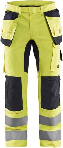 Blåkläder multinorm werkbroek inherent met stretch 15871512 | high vis geel marineblauw | maat 44 - 7330509662427
