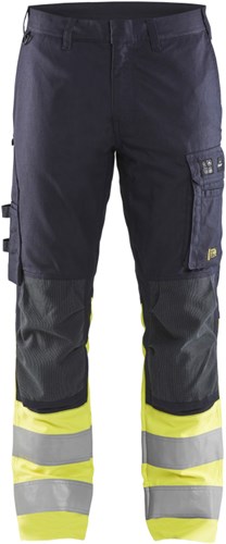 Blåkläder multinorm werkbroek inherent met stretch 17871512 | marine high vis geel | maat 54 - 7330509805190