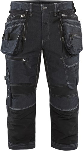 Blåkläder piraatbroek denim stretch x1900 19911141 | marineblauw zwart | maat 58 - 7330509554524